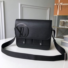 Replica Louis Vuitton Black Leather Christopher Messenger