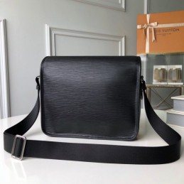 Replica Louis Vuitton Black Leather Christopher Messenger