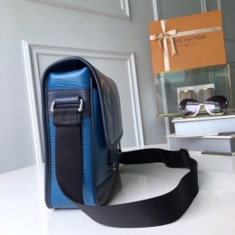 Replica Louis Vuitton Blue Leather Christopher Messenger