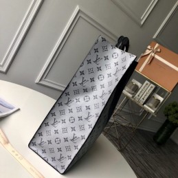 Replica Louis Vuitton Black White Monogram Eclipse Split Shopping Bag
