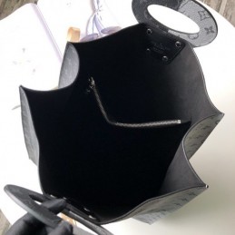 Replica Louis Vuitton Black White Monogram Eclipse Split Shopping Bag