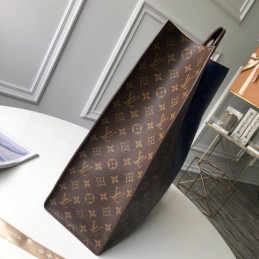 Replica Louis Vuitton Brown Blue Monogram Split Shopping Bag