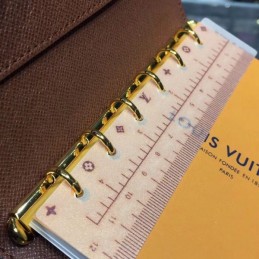 Replica Louis Vuitton Brown Monogram Ring Binder Notebook