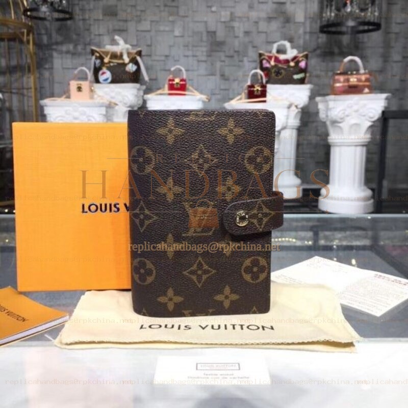 Replica Louis Vuitton Brown Monogram Ring Binder Notebook