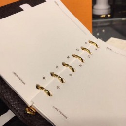 Replica Louis Vuitton Brown Monogram Ring Binder Notebook