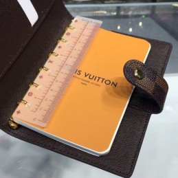 Replica Louis Vuitton Brown Monogram Ring Binder Notebook