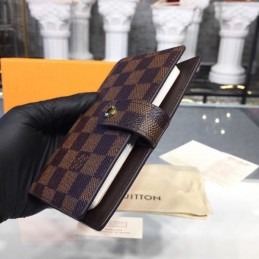 Replica Louis Vuitton Brown Damier Ebene Ring Binder Notebook