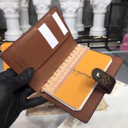 Replica Louis Vuitton Brown Damier Ebene Ring Binder Notebook