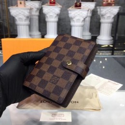 Replica Louis Vuitton Brown Damier Ebene Ring Binder Notebook