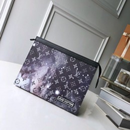 Replica Louis Vuitton Black Monogram Galaxy Pochette Voyage MM