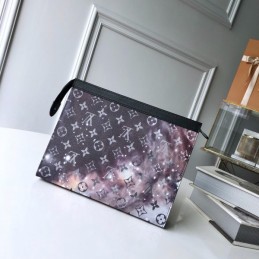 Replica Louis Vuitton Black Monogram Galaxy Pochette Voyage MM