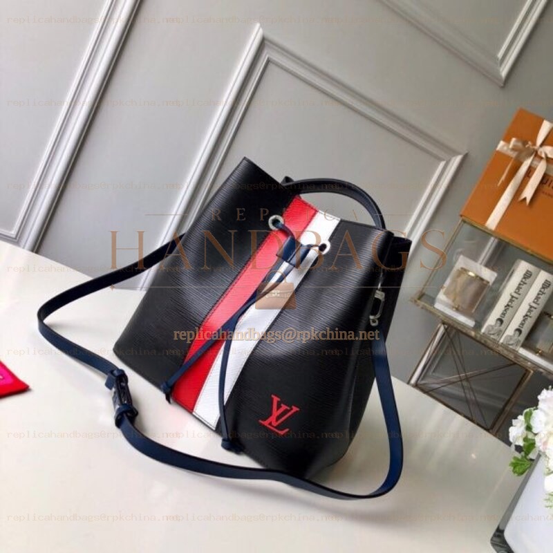 Replica Louis Vuitton Black Red White Neo Noe MM