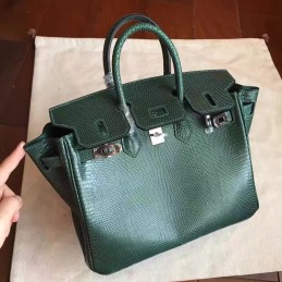 Replica Hermes Green Crocodile Leather Birkin 30 Palladium Hardware Bag