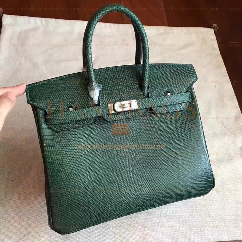 Replica Hermes Green Crocodile Leather Birkin 30 Palladium Hardware Bag