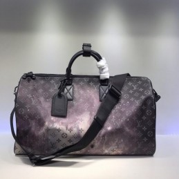 Replica Louis Vuitton Brown Monogram Galaxy Alpha Reversible Keepall Bandouliere 50