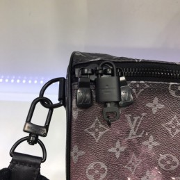 Replica Louis Vuitton Brown Monogram Galaxy Alpha Reversible Keepall Bandouliere 50