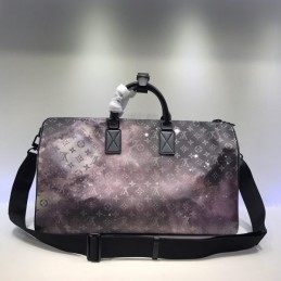Replica Louis Vuitton Brown Monogram Galaxy Alpha Reversible Keepall Bandouliere 50