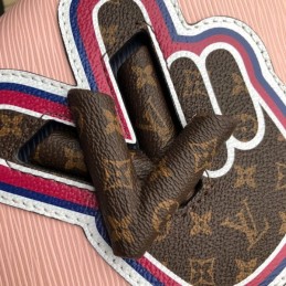 Replica Louis Vuitton Pink Navy Graphic Patch Twist MM