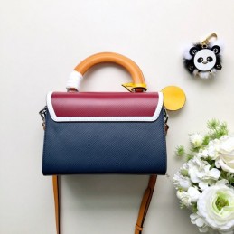 Replica Louis Vuitton Burgundy Navy Graphic Patch Twist MM