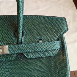 Replica Hermes Green Crocodile Leather Birkin 30 Palladium Hardware Bag