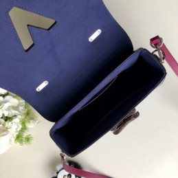 Replica Louis Vuitton Burgundy Navy Graphic Patch Twist MM