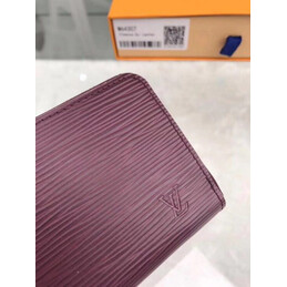 Replica Louis Vuitton Burgundy Textured Clemence Wallet