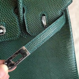 Replica Hermes Green Crocodile Leather Birkin 30 Palladium Hardware Bag