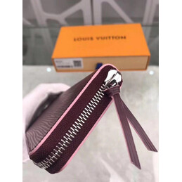 Replica Louis Vuitton Burgundy Textured Clemence Wallet