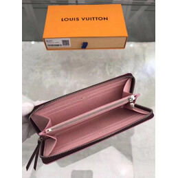 Replica Louis Vuitton Burgundy Textured Clemence Wallet