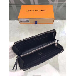 Replica Louis Vuitton Black Textured Clemence Wallet
