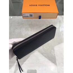 Replica Louis Vuitton Black Textured Clemence Wallet