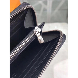 Replica Louis Vuitton Black Textured Clemence Wallet