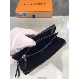 Replica Louis Vuitton Black Textured Clemence Wallet