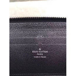 Replica Louis Vuitton Black Textured Clemence Wallet