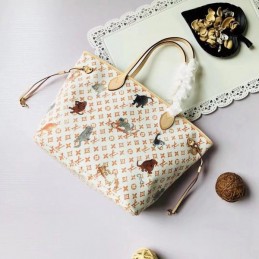 Replica Louis Vuitton Red Cat Print Neverfull MM