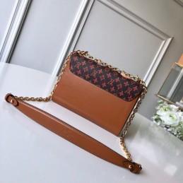 Replica Louis Vuitton Brown Monogram Floral Chain Twist MM