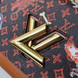 Replica Louis Vuitton Brown Monogram Floral Chain Twist MM