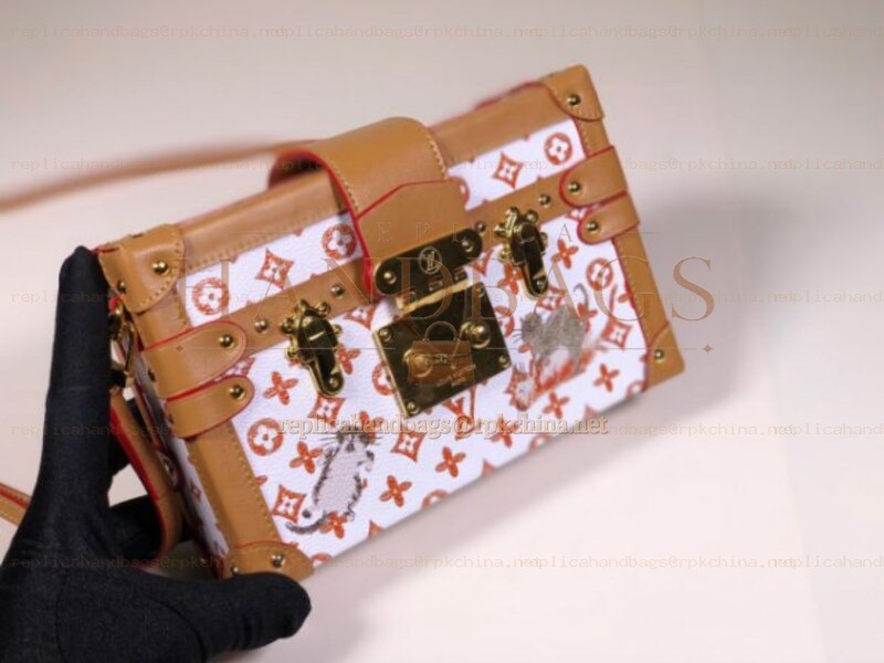 Replica Louis Vuitton White Multicolor Graphic Petite Malle
