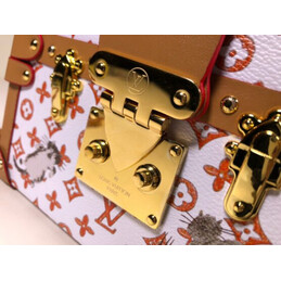 Replica Louis Vuitton White Multicolor Graphic Petite Malle