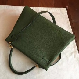 Replica Hermes Olive Green Kelly 32 Gold Hardware Bag