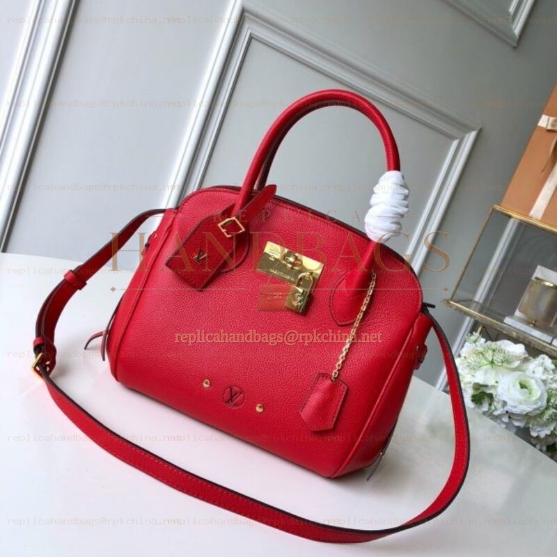 Replica Louis Vuitton Red Textured Milla PM