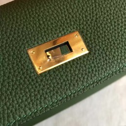 Replica Hermes Olive Green Kelly 32 Gold Hardware Bag