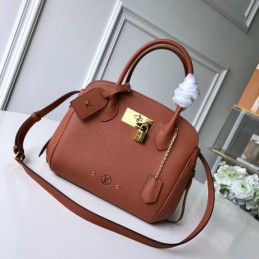 Replica Louis Vuitton Brown Textured Milla PM