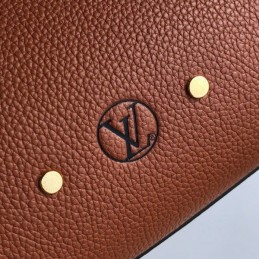 Replica Louis Vuitton Brown Textured Milla PM