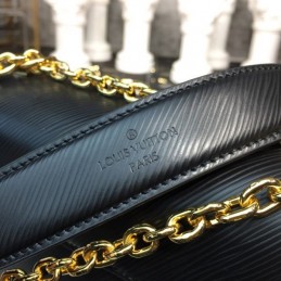 Replica Louis Vuitton Black Gold Studded Twist MM