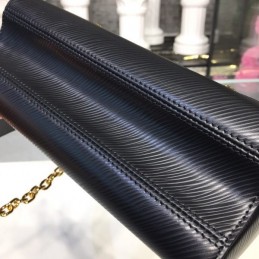 Replica Louis Vuitton Black Gold Studded Twist MM