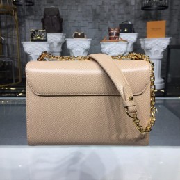 Replica Louis Vuitton Beige Gold Studded Twist MM