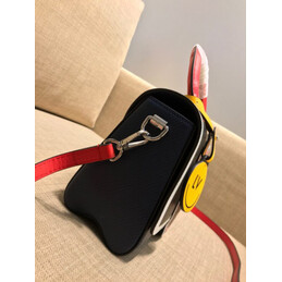 Replica Louis Vuitton Black Pink Graphic Patch Twist MM
