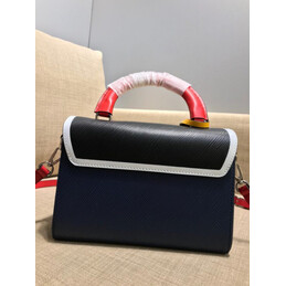 Replica Louis Vuitton Black Pink Graphic Patch Twist MM