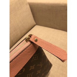 Replica Louis Vuitton Brown Monogram Pink Trim Daily Pouch